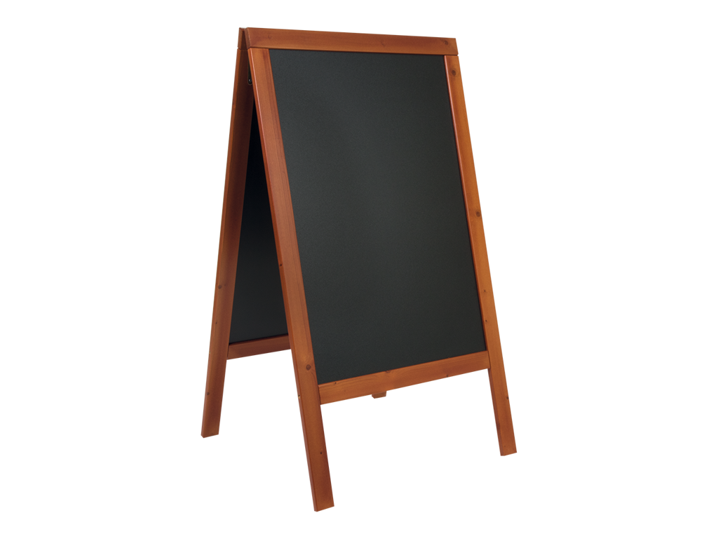 Street sign chalkboard double wooden frame Pine/Mahogany colour