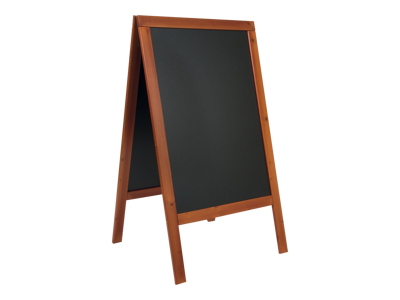 Street sign chalkboard double wooden frame Pine/Mahogany colour