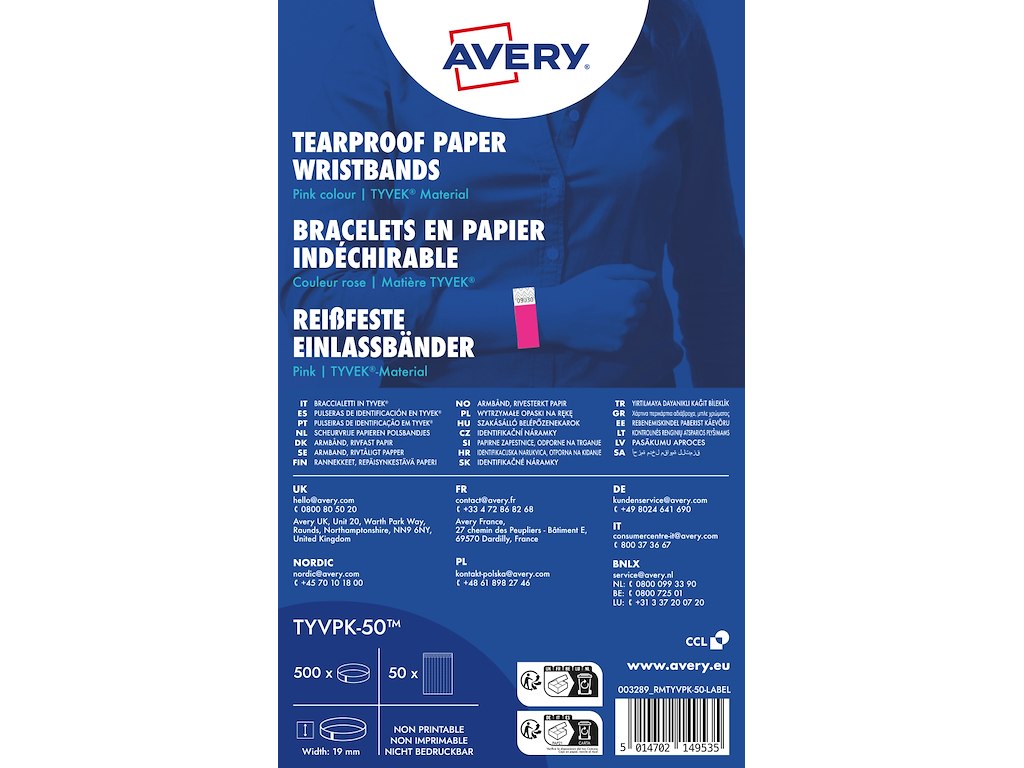 Armbånd Neon pink TYVPK-50