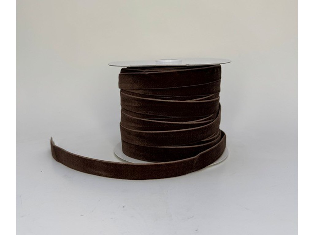 Velourbånd 16mm x 50Y brun nr. 12 - 45m