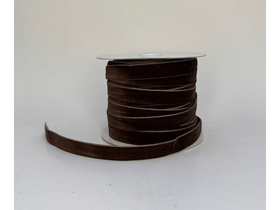 Velourbånd 16mm x 50Y brun nr. 12 - 45m