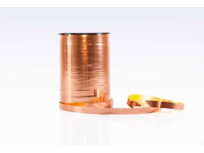 Gavebånd metallic 10mm Kobber