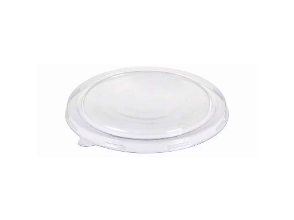 Plastlåg Catersource rundt Ø150 mm PET klart til brun kraft salatskål