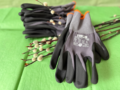 Thor-flex gloves size 8/M - Orange edge.