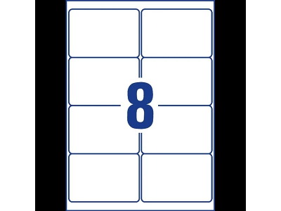 Etiketter Xerox  99,1x67,7mm,  8 stk/ark 100 ark A4 i æske 