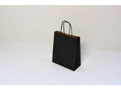 Carrying bags black mini with twisted handle