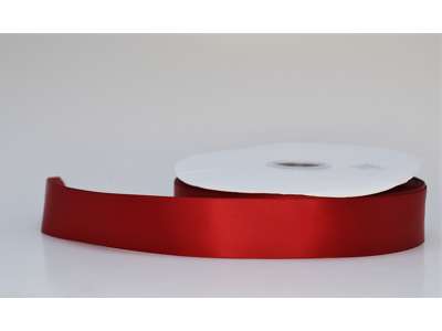 Glat silkebånd 38mm x 91 meter scarlet