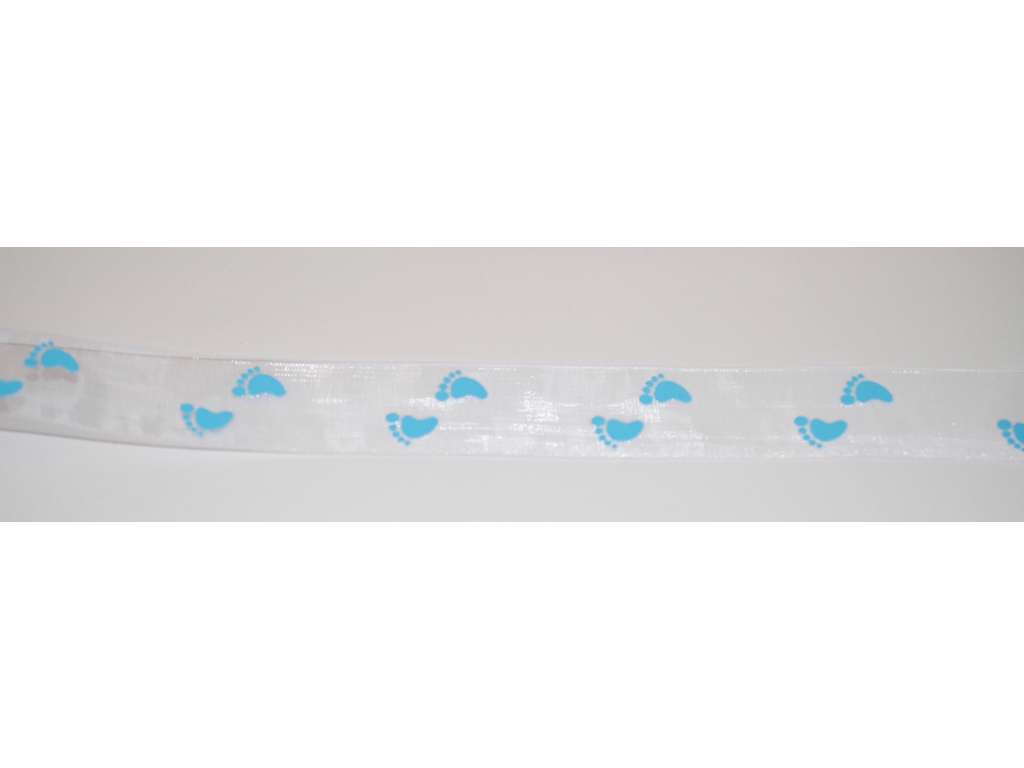 Bånd Fødder 22mmx20m Lysblå organza