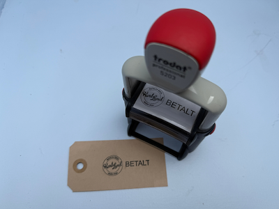 Trodat 5203 Komplet stempel m/tekstplade + pude 