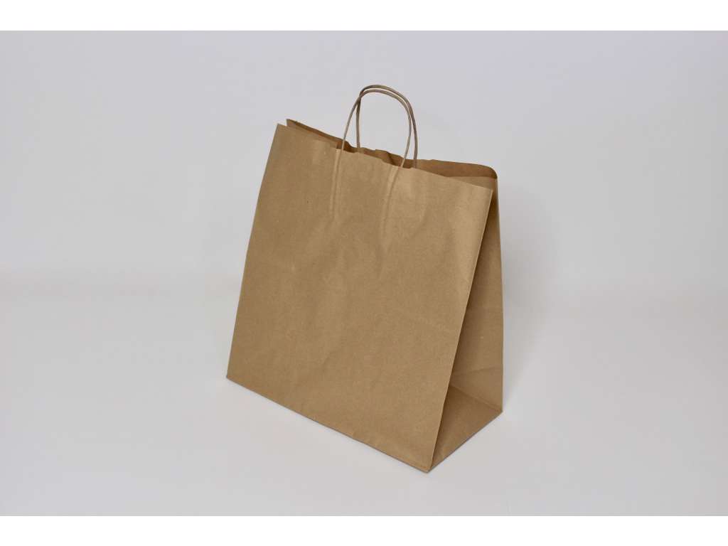 Bærepose brun 25L - 32x17x35 cm. 80g