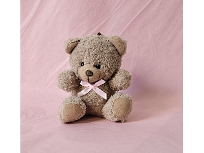 Bamse mor/barn lyserød