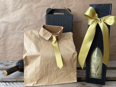 Wine carton for 1 bottle of black wave