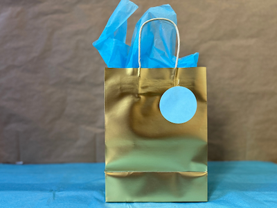 Guld gavepose 17x10x23 cm - 6 stk.