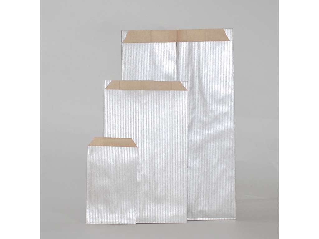 Gift bag 16/8x27 cm silver