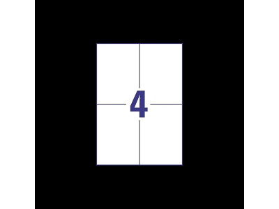 Etiketter Xerox  105x148mm,  4 stk/ark 100 ark A4 i æske 