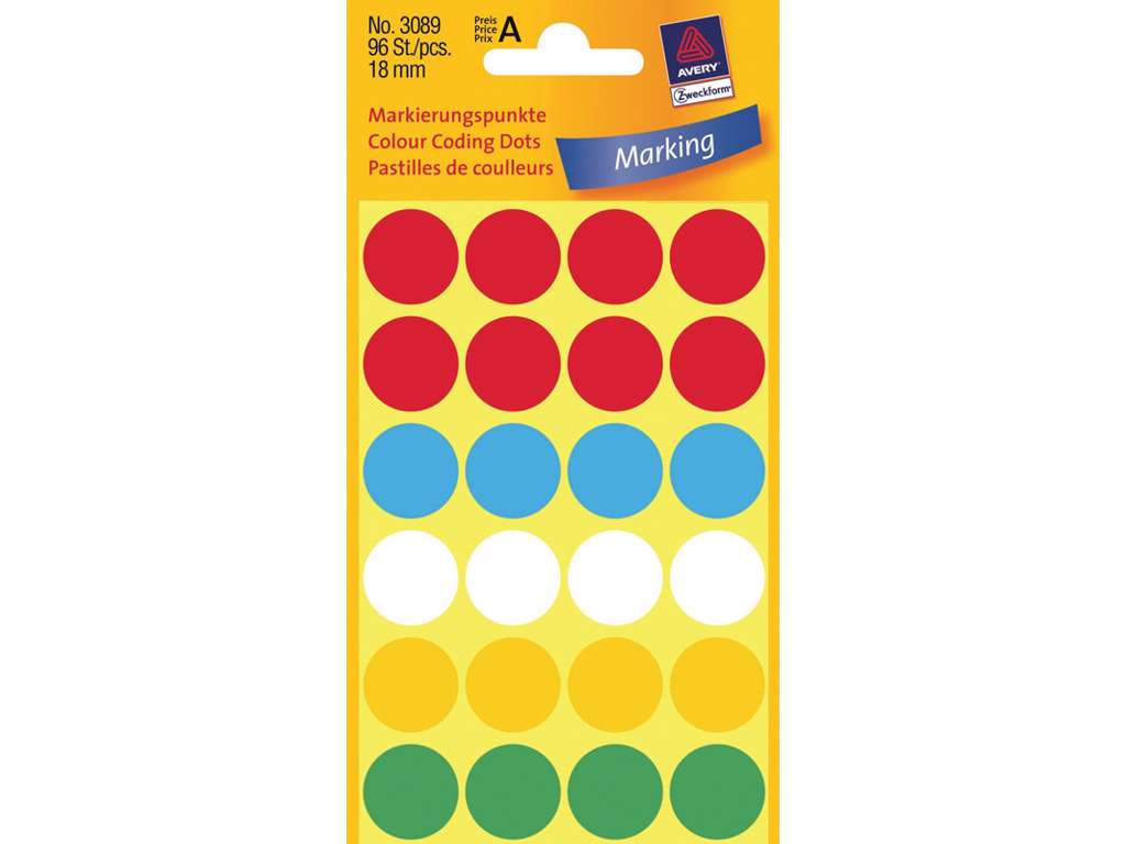 Labels i ps. Ø18mm ass