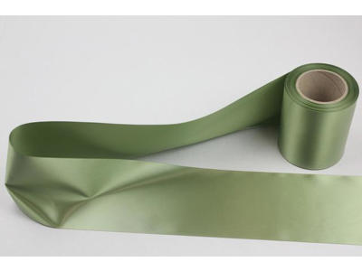 Wreath ribbon light green soft 75 mm x 25 meters