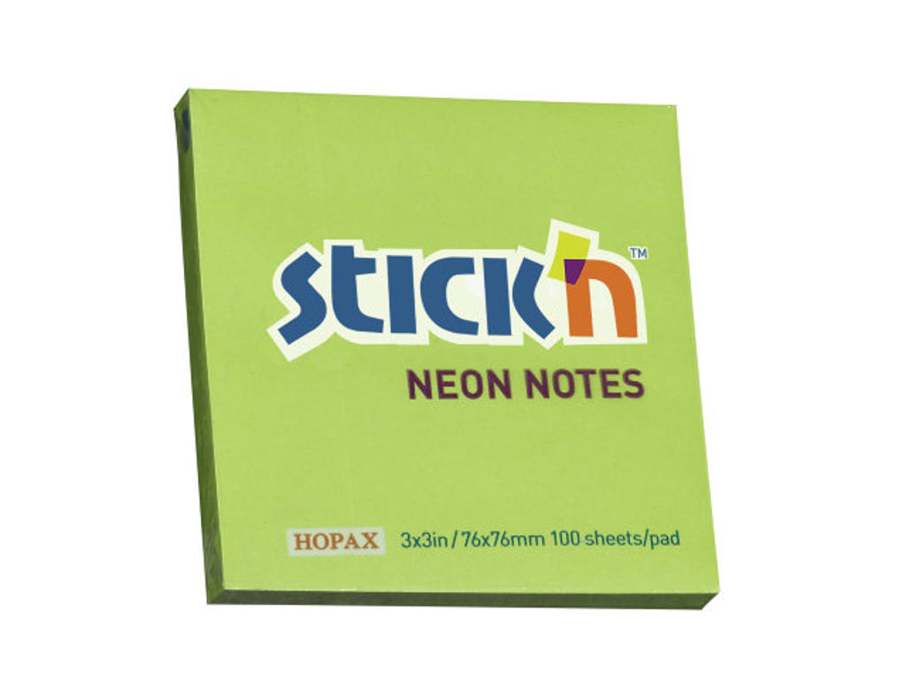 Memo pads 75x75mm neon green