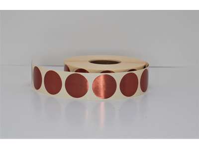 Etiket Ø30mm Metallic kobber