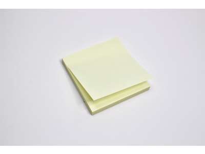 Memoblok gul  mellem 75x75mm.