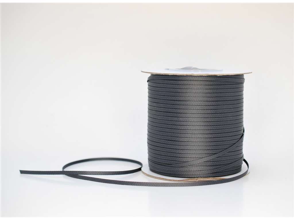 Silkebånd 3mm x 320 meter koksgrå