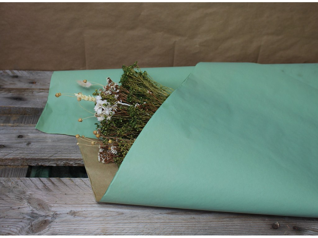 Floral paper i sheets misty green 62x85cm 10 kg