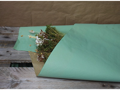 Floral paper i sheets misty green 62x85cm 10 kg