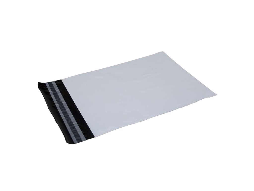 Hvid Forsendelsespose  19x25 cm 50 my - 100 stk.