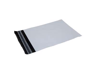 Hvid Forsendelsespose  19x25 cm 50 my - 100 stk.