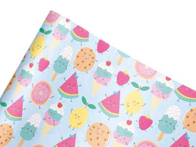 Gavepapir 0,70x10m Vandmelon