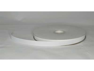 Silkebånd 16mm rillet hvid