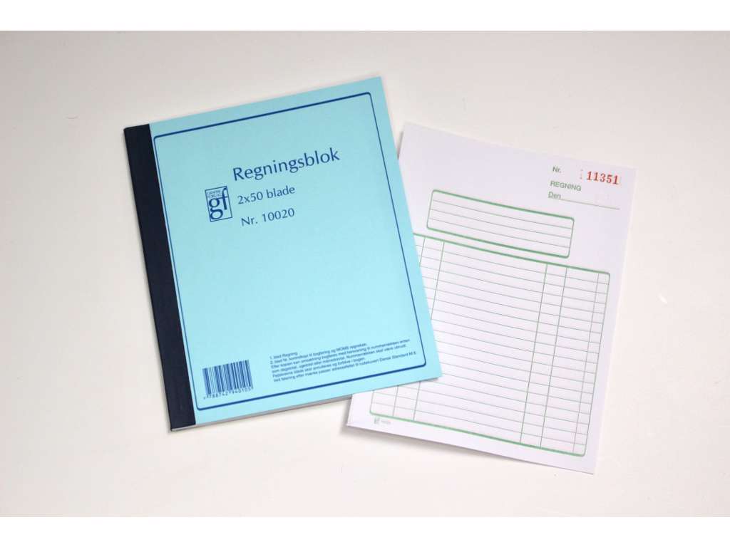 Invoice pad with copy 10020