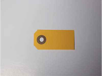 Manilla tags 3x6 cm yellow