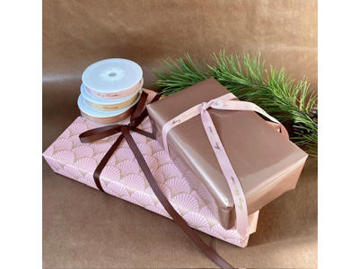 Wrapping paper brown metallic shiny 50cmx180m