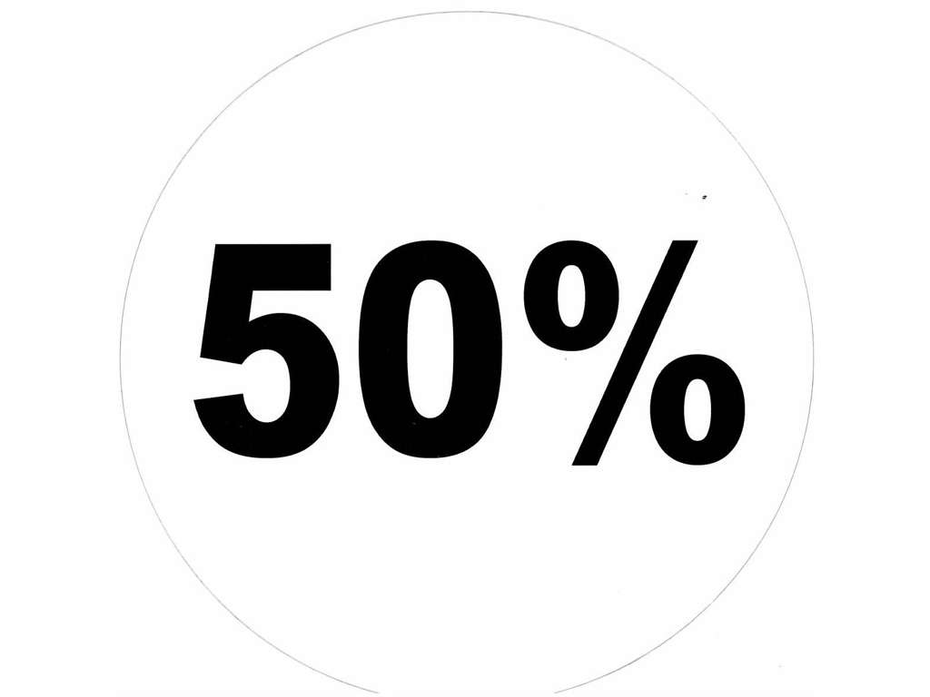 Etiketter ø 20cm 50% hvid