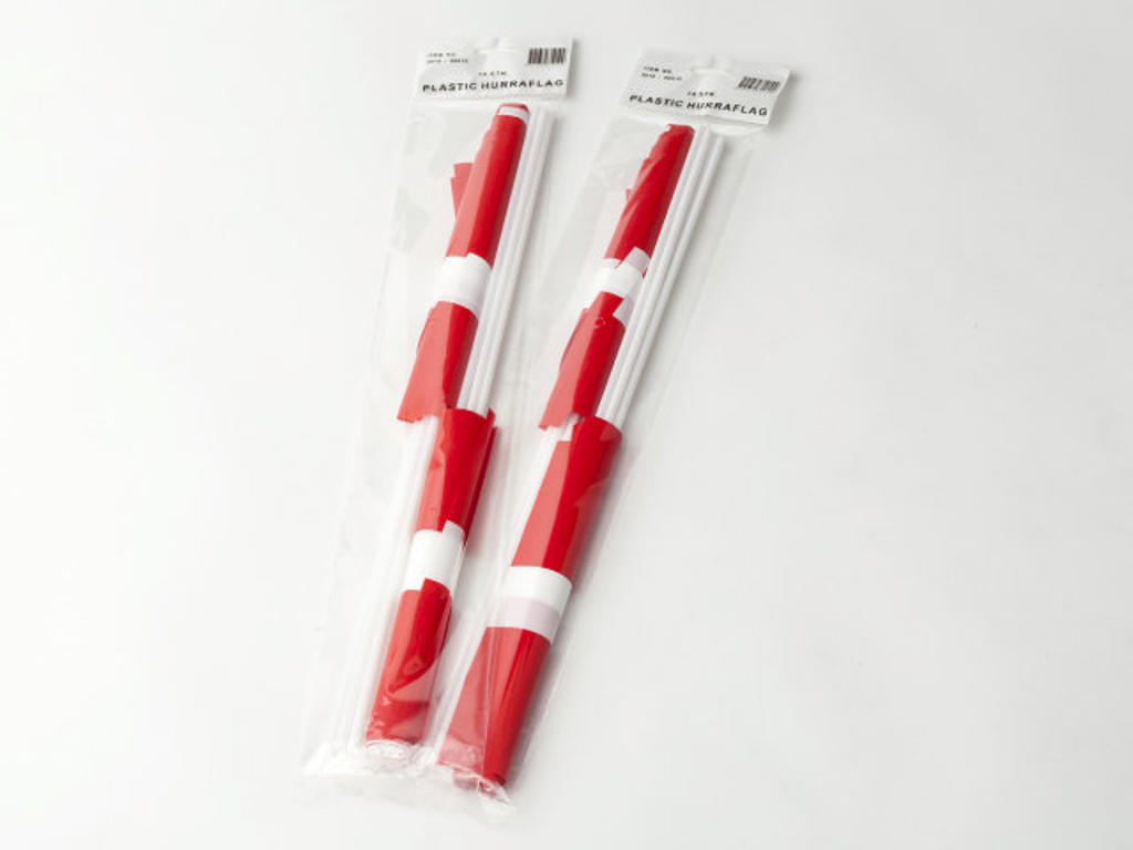Plastic flag on stick 10pcs