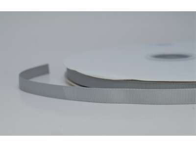 Silkebånd 9mm rillet Silver