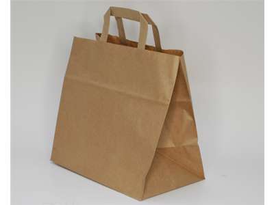 Bærepose Take-Away brun. 26x17x25cm.70g