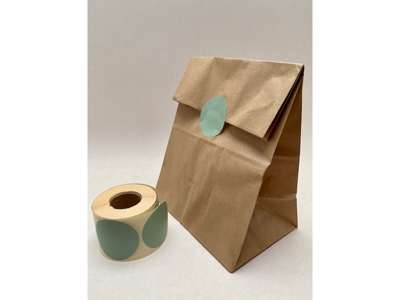 Brown block bottom bag 22x14x35cm