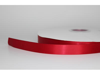 Silkebånd glat 16 mm Satin Scarlet