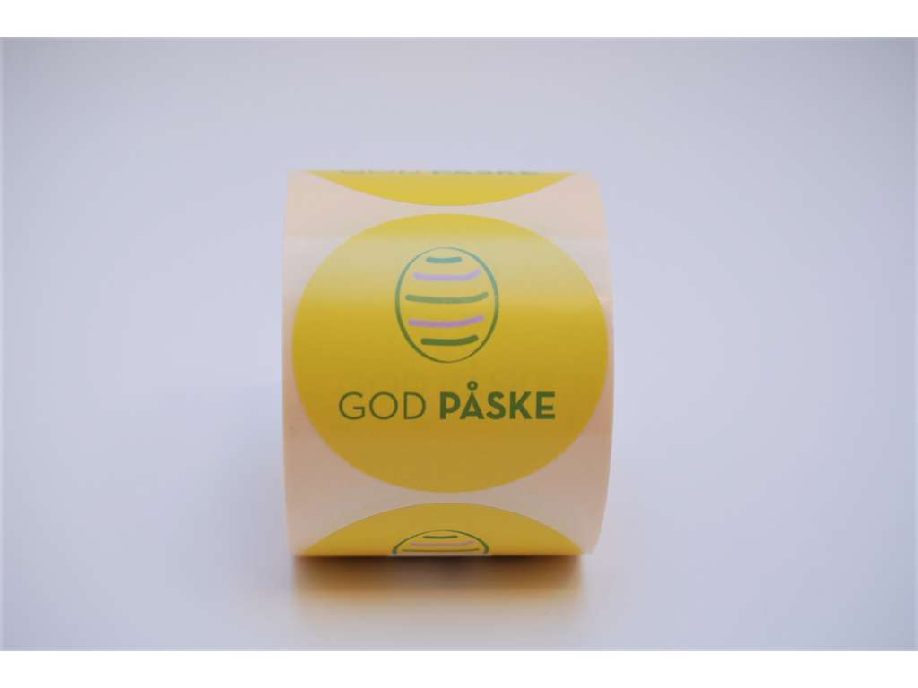 Påskeetiketter Ø63 mm - 500 stk. pr. rulle