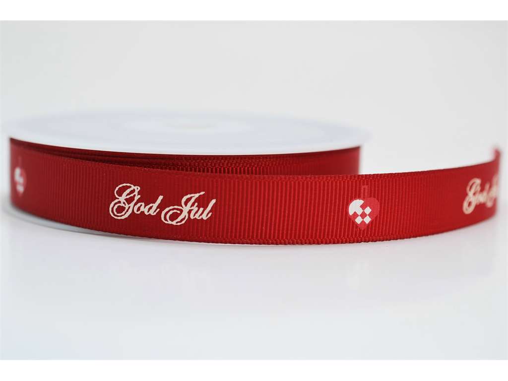Red Christmas ribbon "Merry Christmas" 16mm x 20 meter