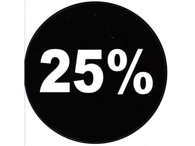 Labels ø 20cm 25% Black