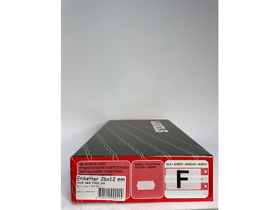 Etiketter 26x12 hvid frost Wave 36 rl.