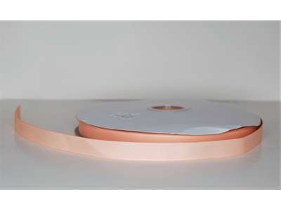 Silkebånd 16mm rillet Petal peach