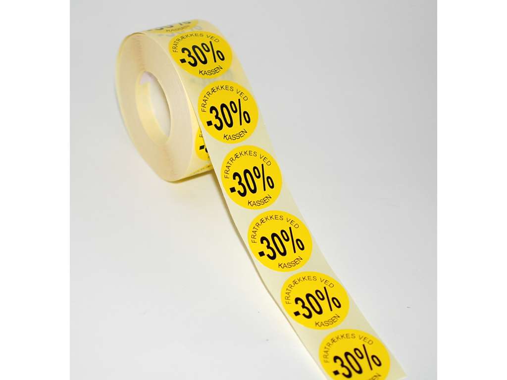  Labels ø36mm yellow -30%.