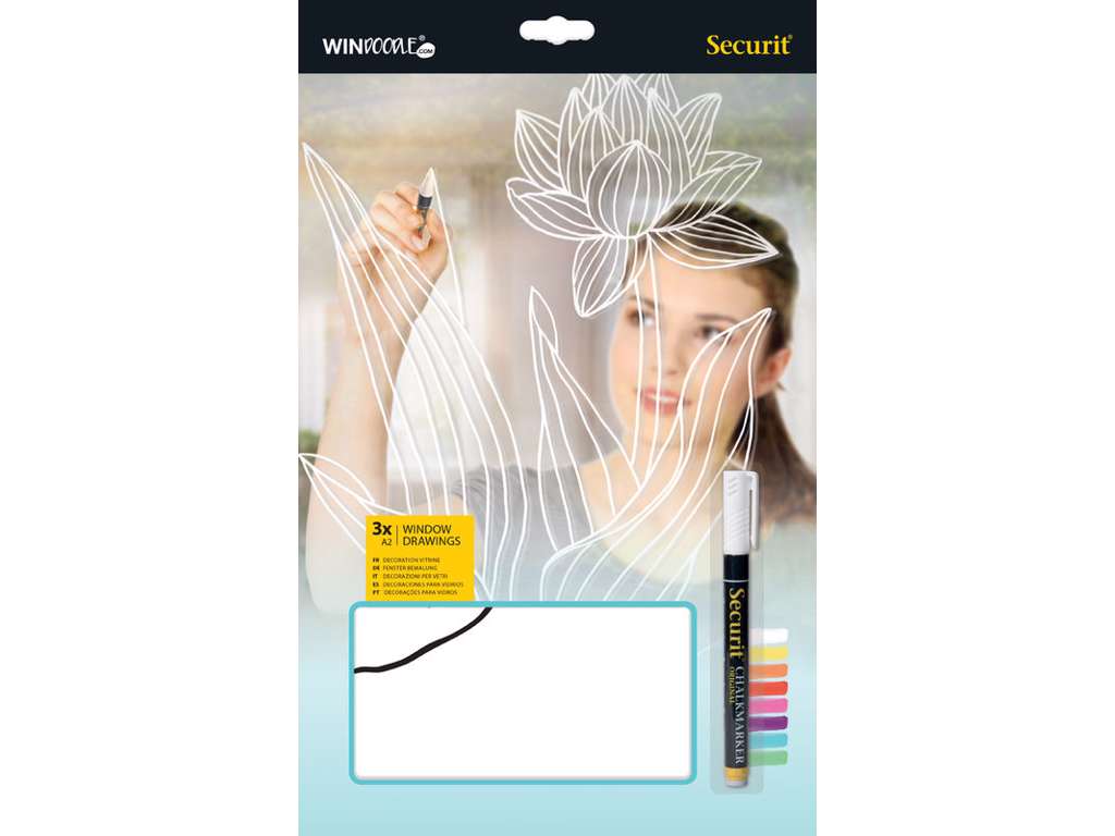 Window decoration: Halloween - incl. a white chalk field