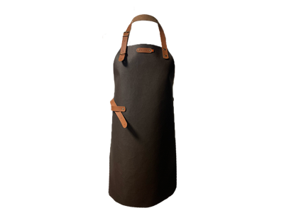 Vegan leather apron black