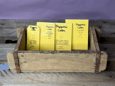 Dobbeltkort A7, 74×10mm, 220g  Gul (5)