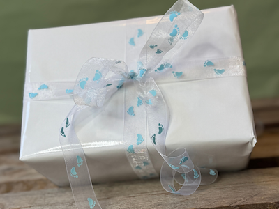 Bånd Fødder 22mmx20m Lysblå organza